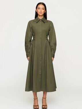 Clea NWOT Josephine Midi Shirt Dress XS